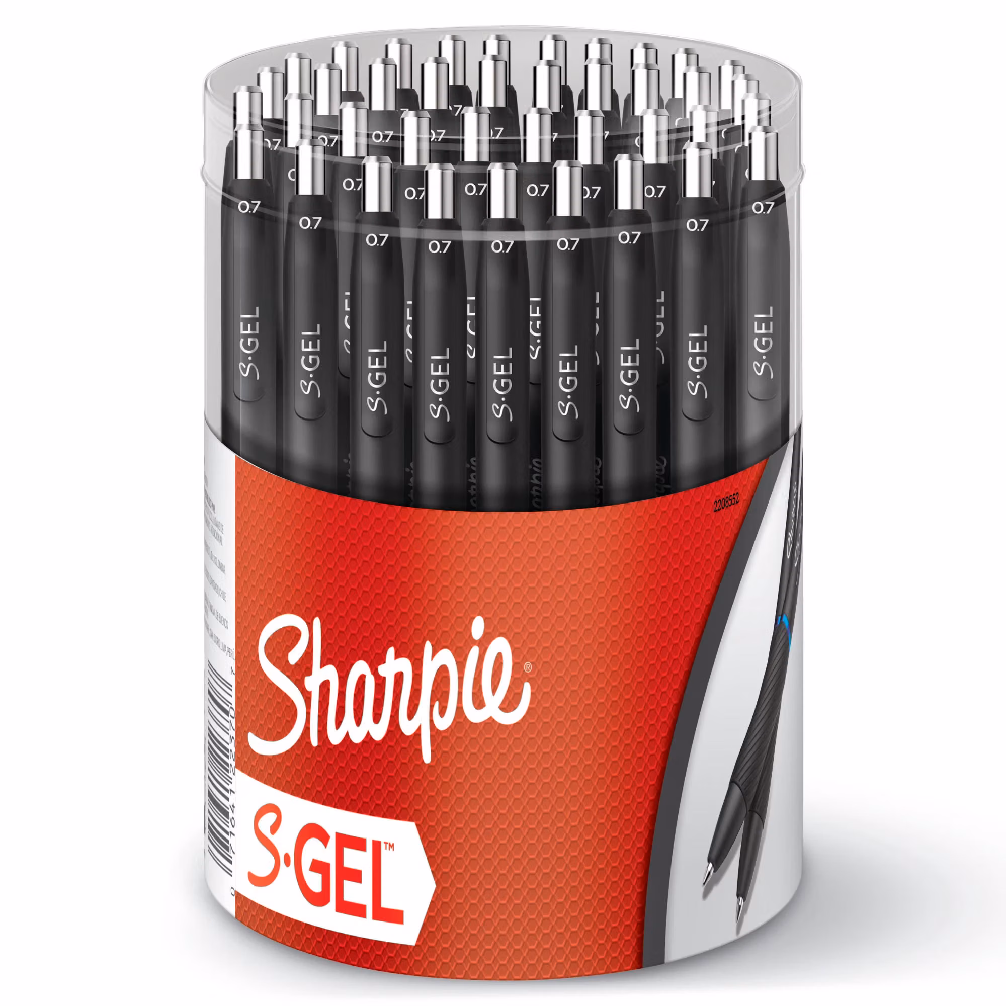 Sharpie S-Gel retractable black ink gel pens with 0.7mm medium points, 36-count pack